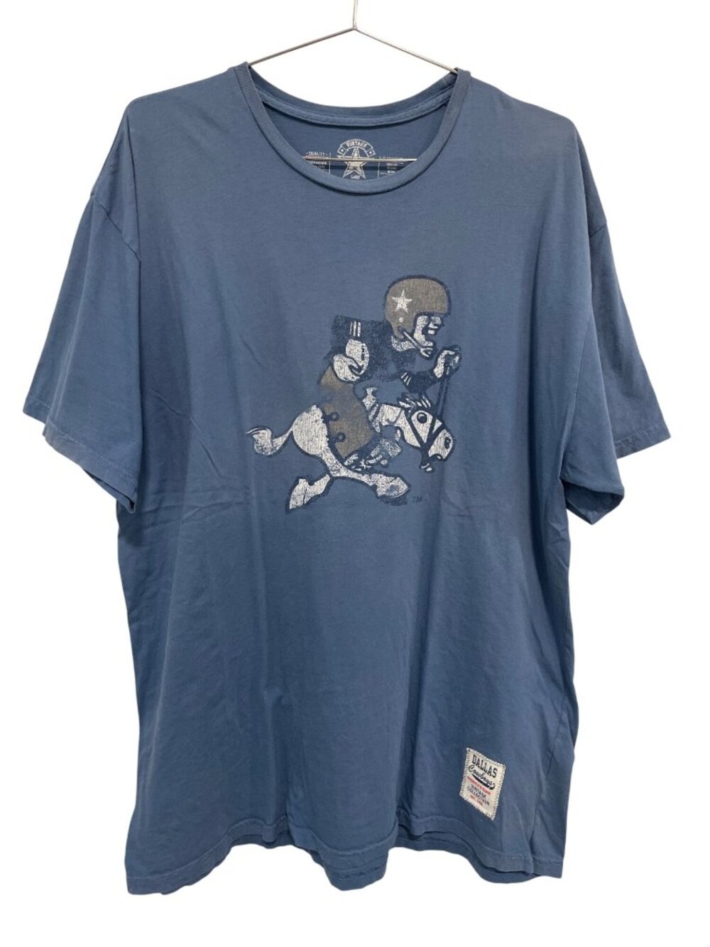 Dallas Cowboys Graphic Tee Large Vintage Collection T-Shirt Crewneck Blue Retro